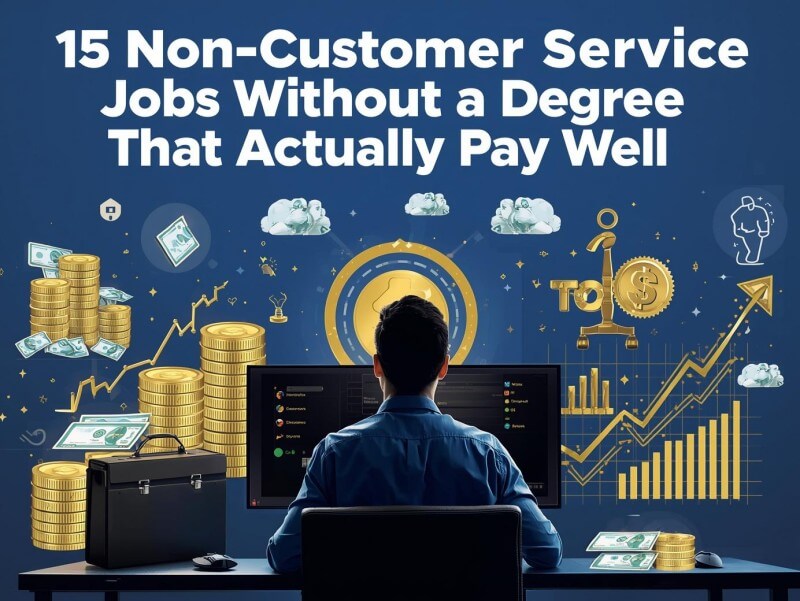 15 Non Customer Service Jobs Without a Degree That Actually Pay Well