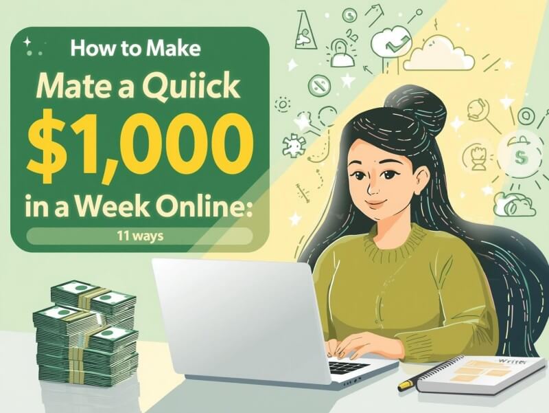 How Can I Make a Quick $1,000 in a Week Online: 11 Ways